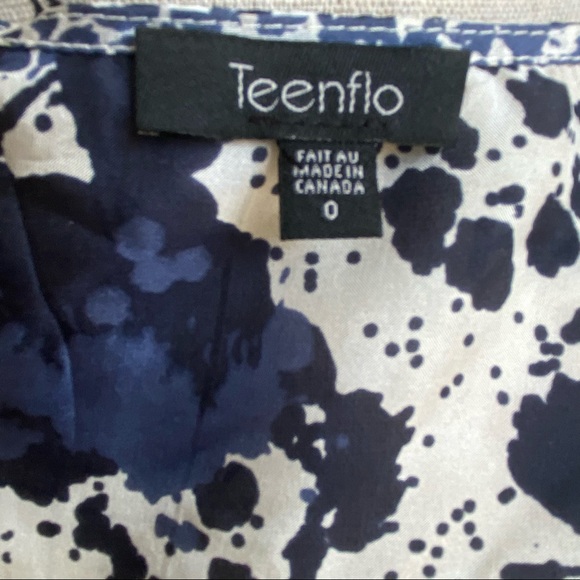 Teenflo Sleeveless silk printed ruffle blouse - Picture 8 of 10